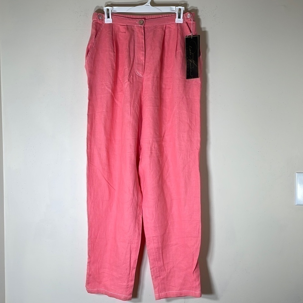 Chiare Lieman Collection 100% Linen Pants. 0X (Waist 30). NWT.